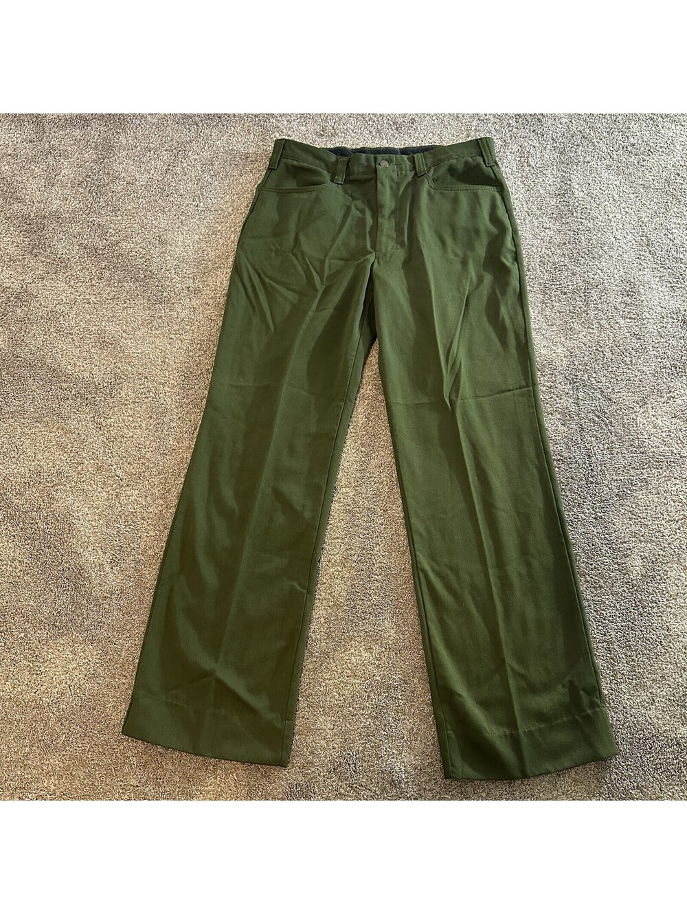 Vintage 80s US Military Aramid Fire Resistant Trousers Mens 36x33 Green Workwear